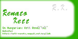 renato kett business card